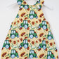 TRACTOR Baby / Toddler Overalls, Short Leg Romper, Size 1