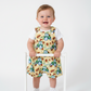 TRACTOR Baby / Toddler Overalls, Short Leg Romper, Size 1