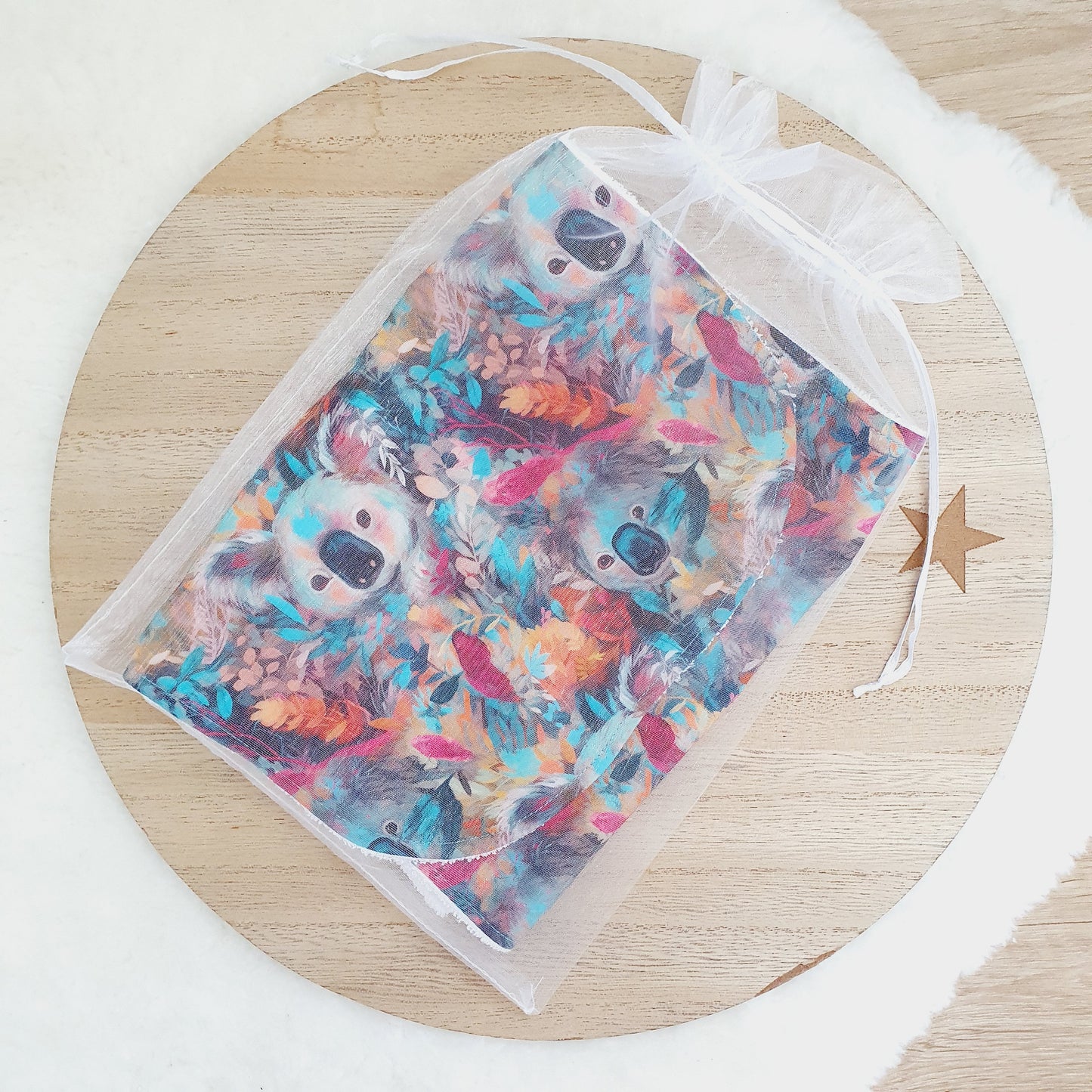 KOALA Baby Bib and Burp Cloth Gift Set, Baby Shower Gift, Newborn Gift, Australian Baby Gift