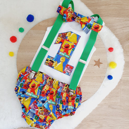 SESAME Boys Cake Smash Outfit Size 0