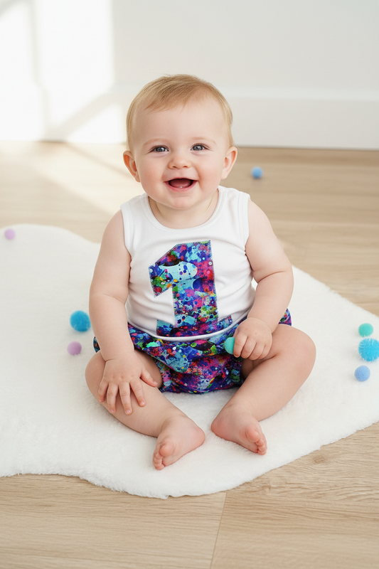 Boys First Birthday Outfit, Size 0