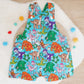 DINOSAURS print Overalls, Baby Overalls, Short Leg Romper, Size 1