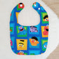 SESAME STREET print Bib, Handmade Baby Bib, Feeding Bib