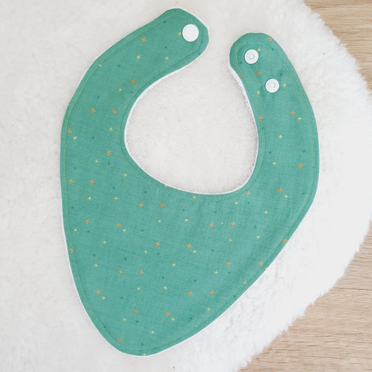 Bandana Dribble Bib, Handmade Baby Bib, Cotton / Bamboo, Ultra Absorbent