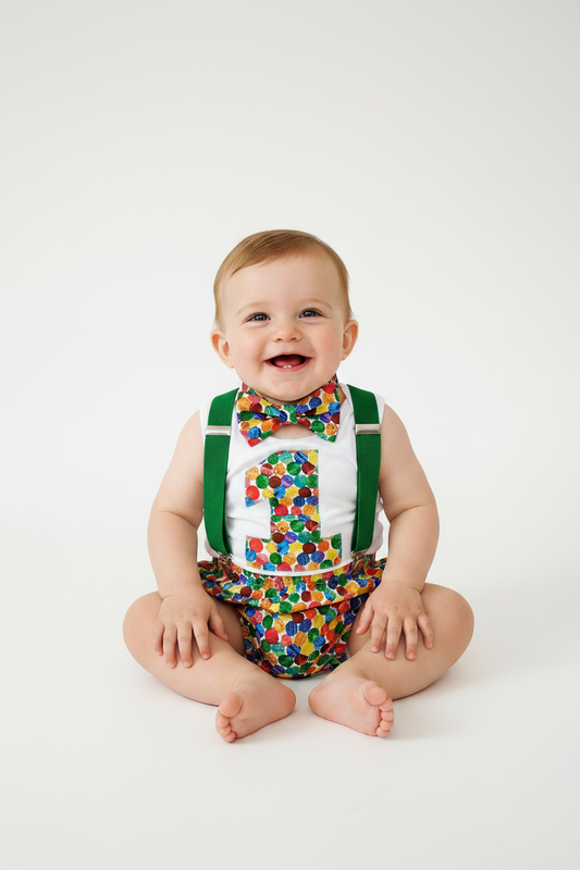 CATERPILLAR SPOTS Boys 1st Birthday Outfit, Size 1