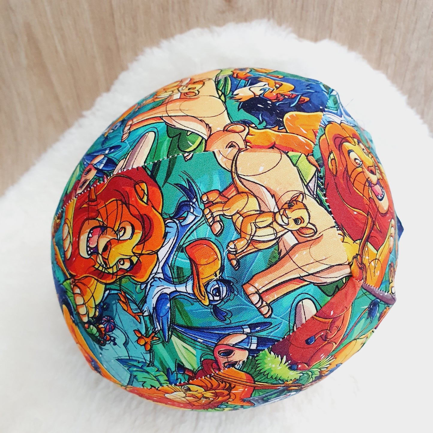 Balloon Ball Cover - Balloon Balls -  Handmade Fabric Balloon Cover - LION print