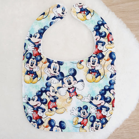 MOUSE Bib, Handmade Baby Bib, Feeding Bib