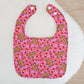 REINDEERS print Bib, Handmade Baby Bib, Feeding Bib