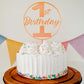 1st Birthday Cake Topper - Peachy Pink