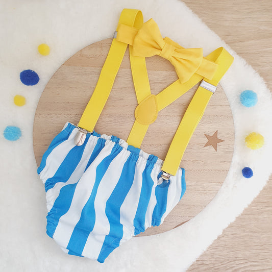 BANANAS IN PJS Inspired Boys Cake Smash Outfit, Size 0