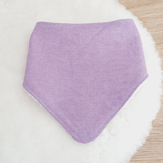 CHAMBRAY ORCHID Bandana Dribble Bib - Bamboo Backed Ultra Absorbent Bib
