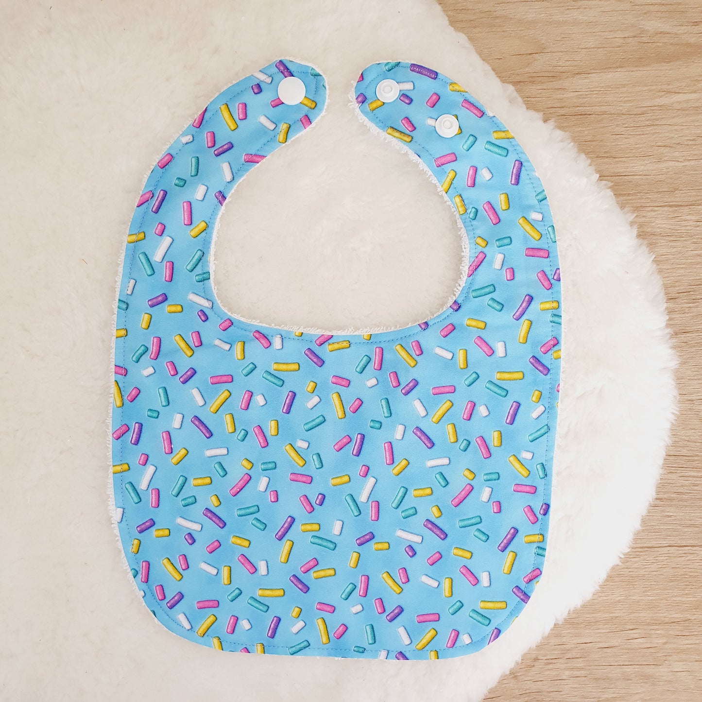 Sprinkles Bib, Handmade Baby Bib, Feeding Bib