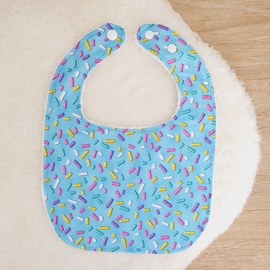 Sprinkles Bib, Handmade Baby Bib, Feeding Bib
