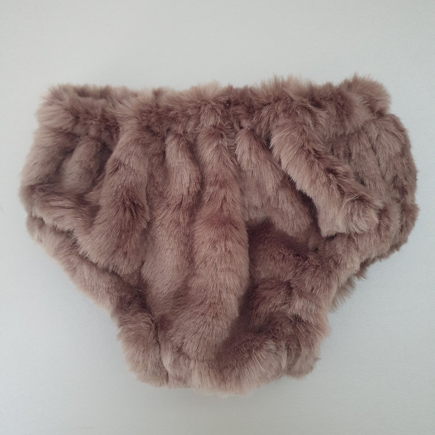 FAUX FUR DELUXE - WOLF - Fake Animal Hair Baby Nappy Cover, Size 1 (12-24 months)